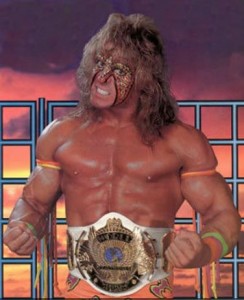 L'Ultimate Warrior avec la ceinture de champion